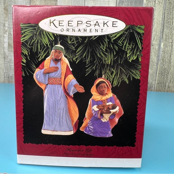Hallmark Keepsake Ornament 1995 Heaven’s Gift Set Of 2 Ornaments Vintage - Picture 1 of 10